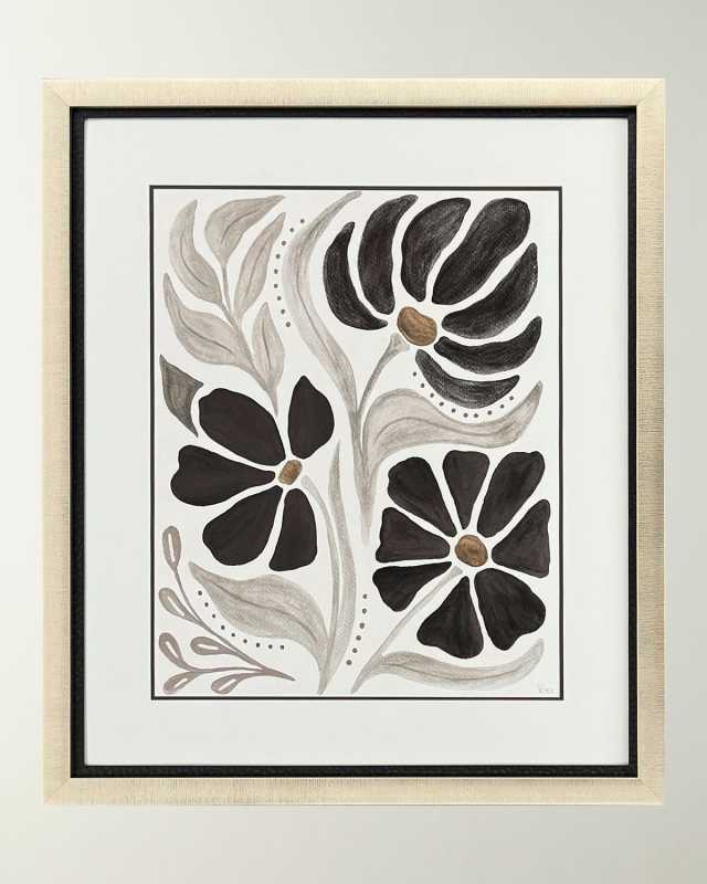 "Modern Petals II" Framed Giclee on Paper
